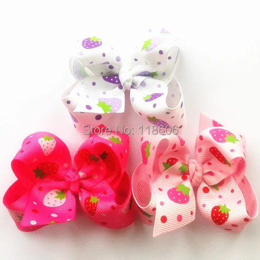 

100pcs Strawberry Boutique Twisted Bow Basic Bow Classic Bow Free Shipping