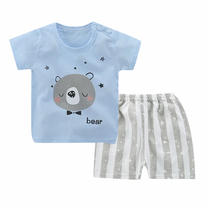Summer children clothing sets cartoon toddler girls top+pant 2Pcs/sets kids casual boys clothes sport suits outfit |
