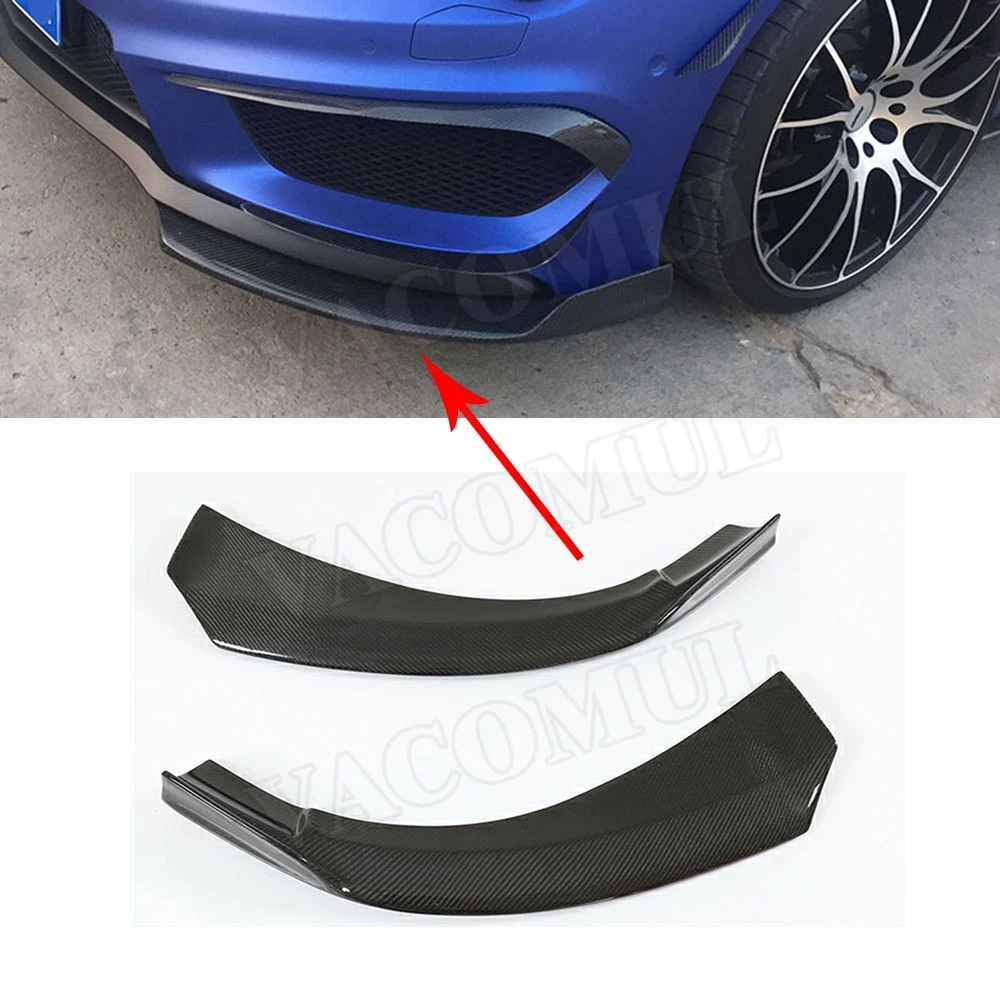 Накладки на передний бампер из углеродного волокна для Mercedes CLA Class W117 CLA200 CLA180 CLA45 2013- разветвитель для губ Canard фартуки