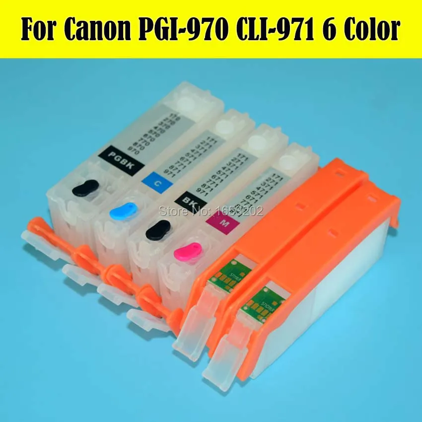 Лучше всего! 6 цветов/комплект 970 971 PGI CLI картридж для принтера Canon PIXMA MG7790 с чипом
