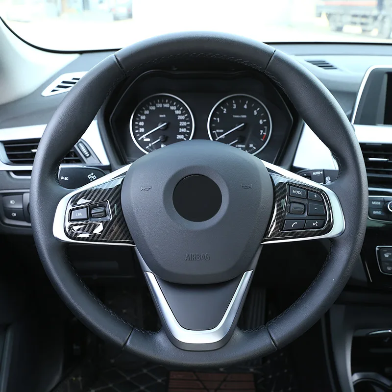 Углеродное волокно для BMW 2 серии 218i f45 F46 X1 F48 2016-2019 ABS Хромированная кнопка