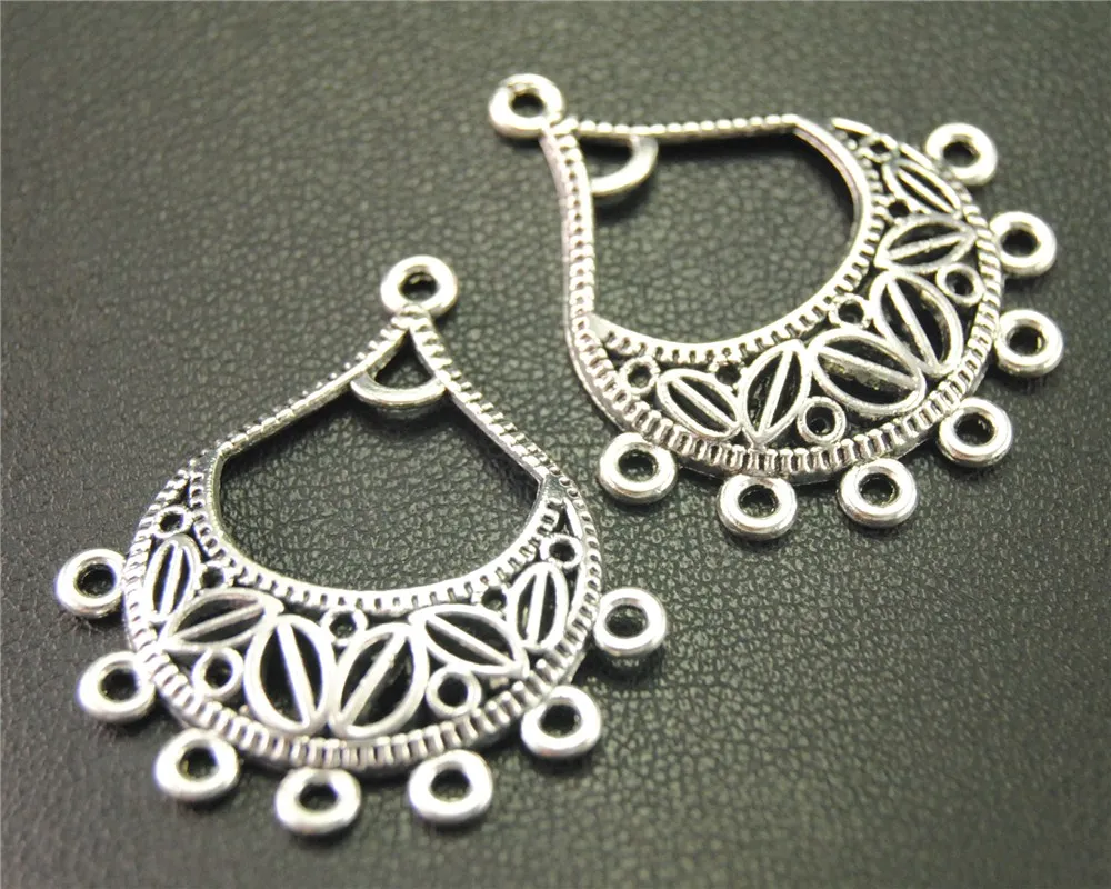 20 шт. серьги подвески серебряного цвета 34x30 мм|charm handmade|handmade charmchandelier earring findings |