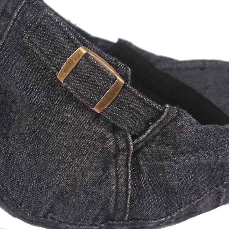 

GBCNYIER Casual Denim Visor Breathable Adjustable Beret Wash Cotton Old Style Unisex Berets Denim Summer Cap