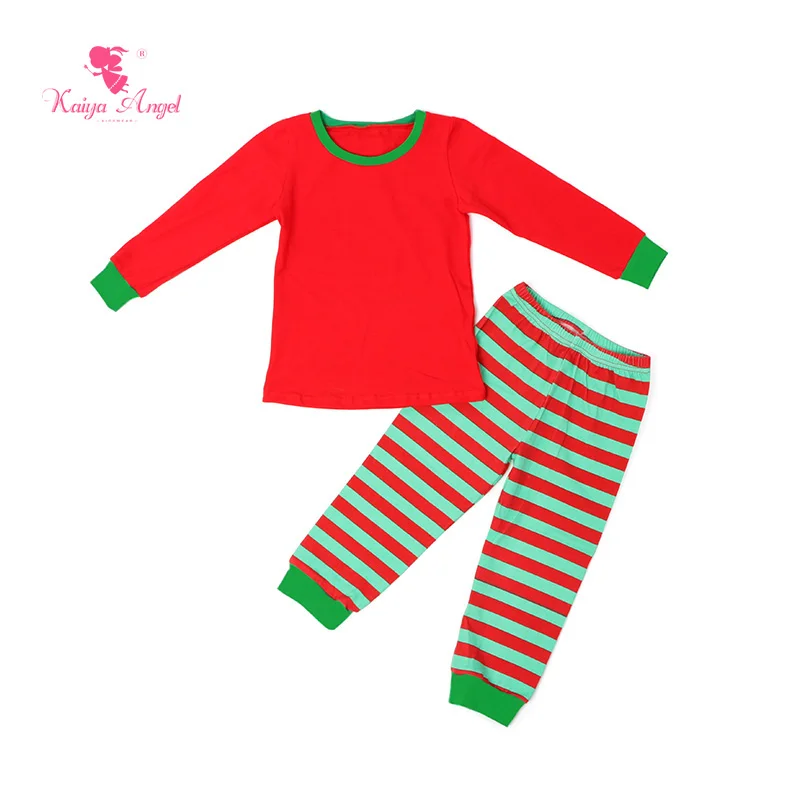 

2018 Kaiya Christmas Toddler Kids Wholesal Fall Girls Boys Striped Boutique Outfits Clothes Birthday Gift Party Baby Pajamas Set