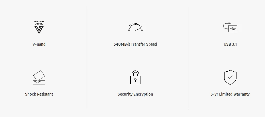 Samsung T5 портативный ssd 250 ГБ 500 1 ТБ 2 ТБ USB3.1 EXTERNE Внутренние твердотельные накопители Usb 3,1 Gen2 RU achterwaarts compatibel voor