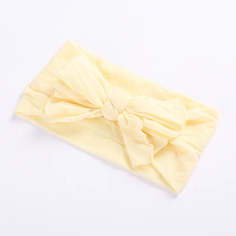 1 шт. широкие нейлоновые повязки на голову с бантиками мягкие эластичные для