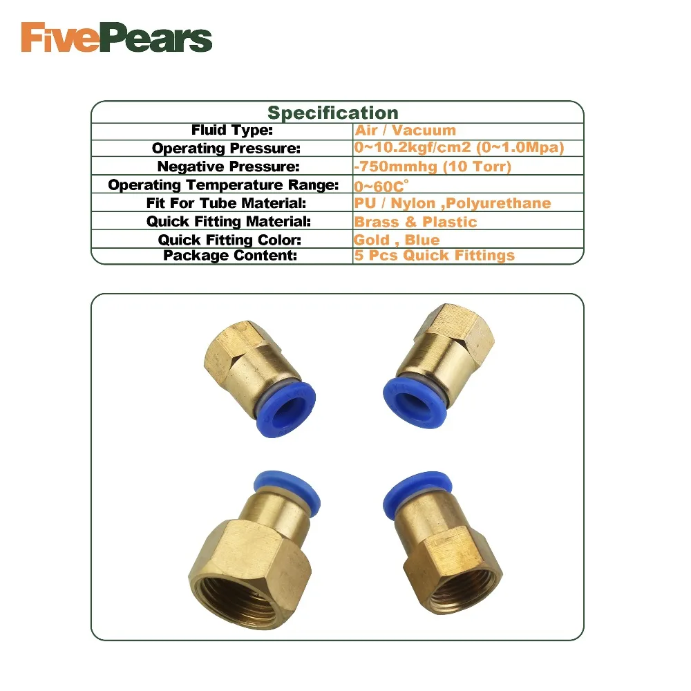 Бесплатная доставка Высокое качество 5 шт./лот PCF10-01 PCF10-02 PCF10-03 PCF10-04 пневматические