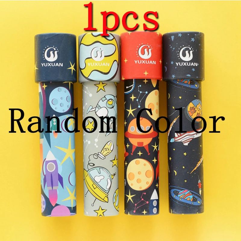 Random Color 1pcs Калейдоскоп в мультяшном стиле, волшебные изменяющиеся регулируемые Необычные Цветной мир, игрушки для детей, аутизм, детские игрушки-головоломки, калейдоскопы - Цвет: Random Color 1pcs