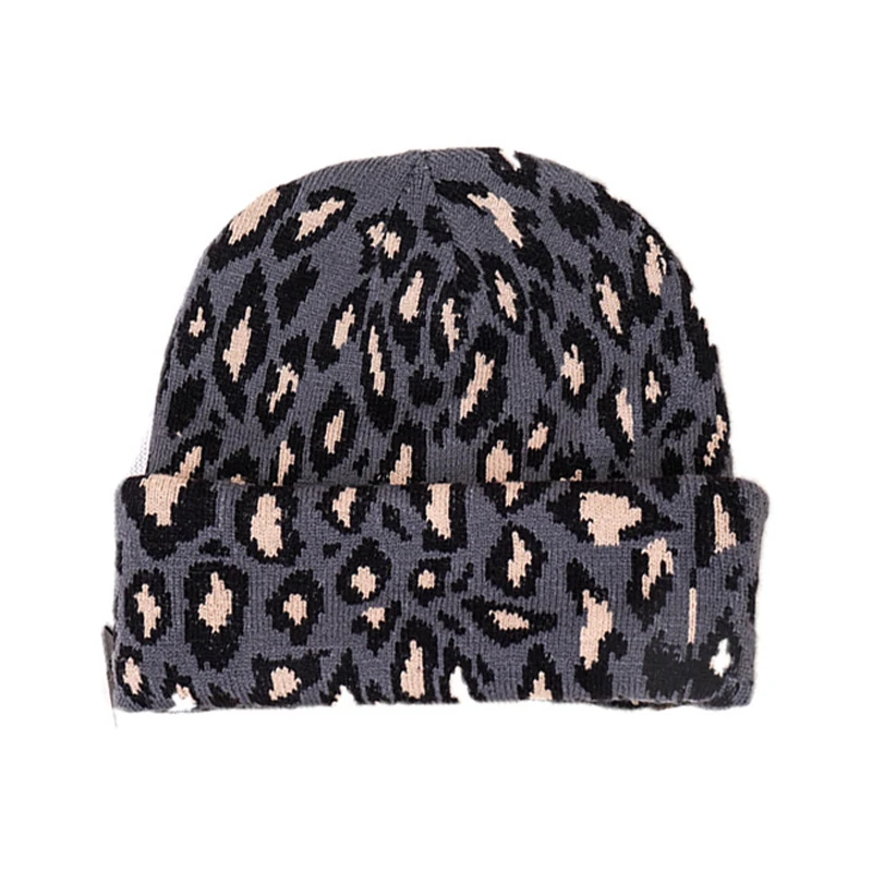Модные зимние для женщин кепки Leopard шапки с принтом хеджирования головы