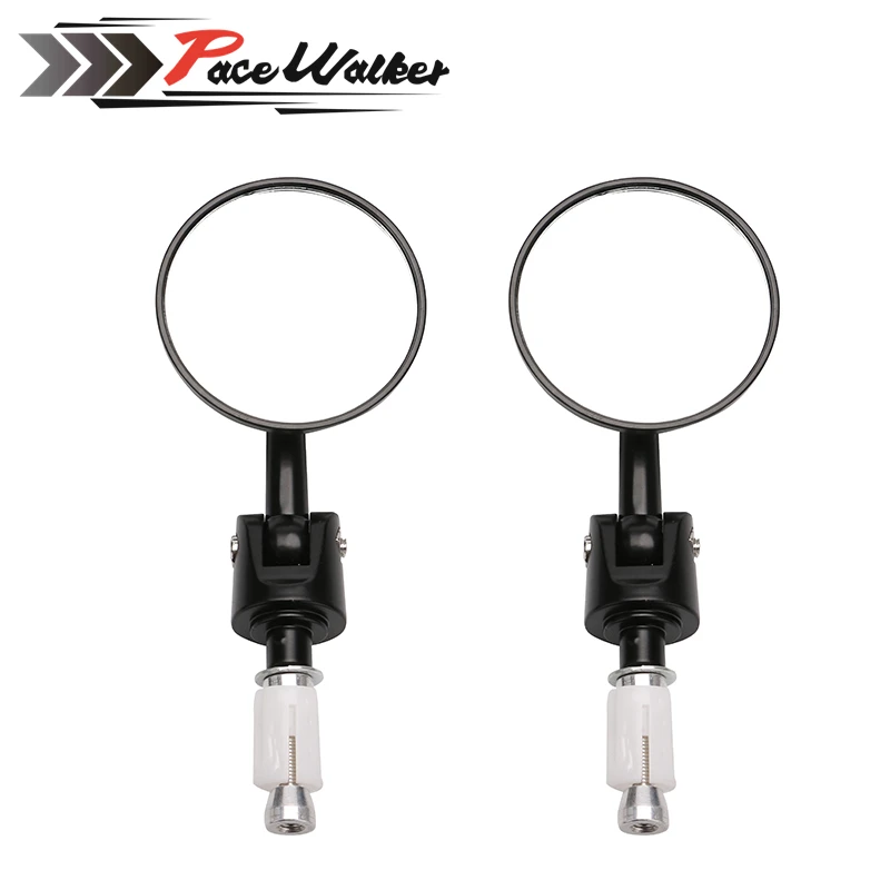 Зеркало заднего вида мотоциклетное Черное круглое 7/8 дюйма|mirror bar end|motorcycle mirror