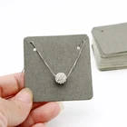 100 шт. 5x5 см квадратная бумажная карточка для упаковки ювелирных изделий, органайзер для ожерелья, держатель для сережек, подвеска, Упаковочная карточка, ожерелье, образец