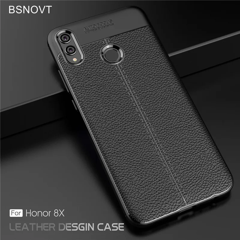 

For Huawei Honor 8x Case Cover Soft Silicone PU Leather Anti-knock Bumper Case For Honor 8x Cover For Honor 8x Case 6.4" BSNOVT