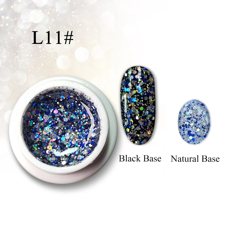 diamond glitter L11 Francheska Блестящий Гель-лак для ногтей Блестящий lakiery hybrydowe Soak Off Bling Sequins Гель-лак lakier hybrydowy UV Гель-лак - Цвет: diamond glitter L11