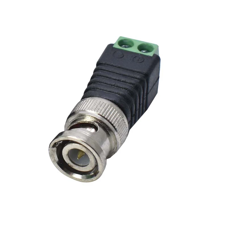 EClyunx 1 шт. для BNC Male adapter CAT5 CCTV Video Camera BALUN COAX Коаксиальный разъем хорошая