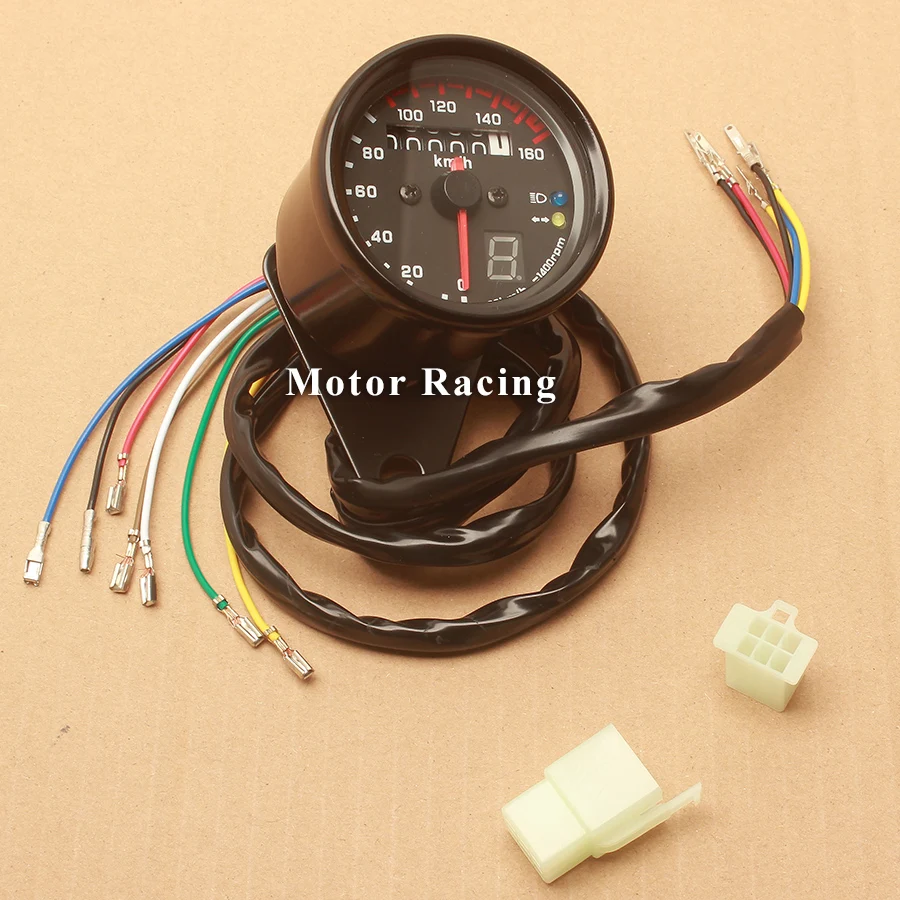 1 шт. Универсальный спидометр для мотоцикла механический ЖК дисплей с подсветкой