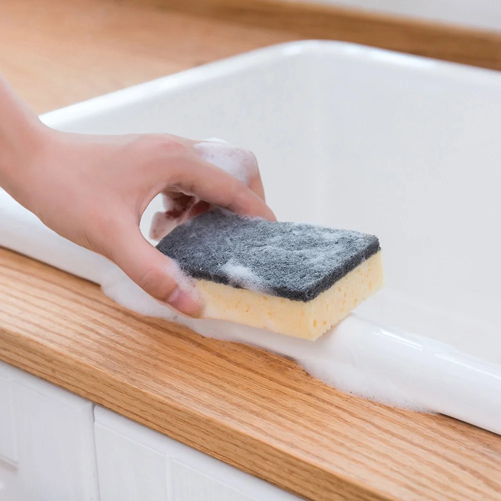 6 шт. губчатая губка Двусторонняя креативная щетка для мытья посуды кухонной