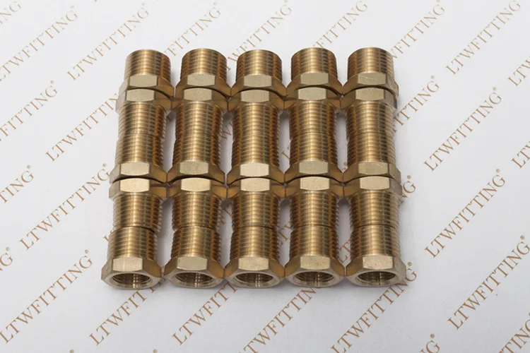 LTWFITTING Латунная Труба шестигранная стандартная арматура 1/2 дюйма Мужская x 3/8