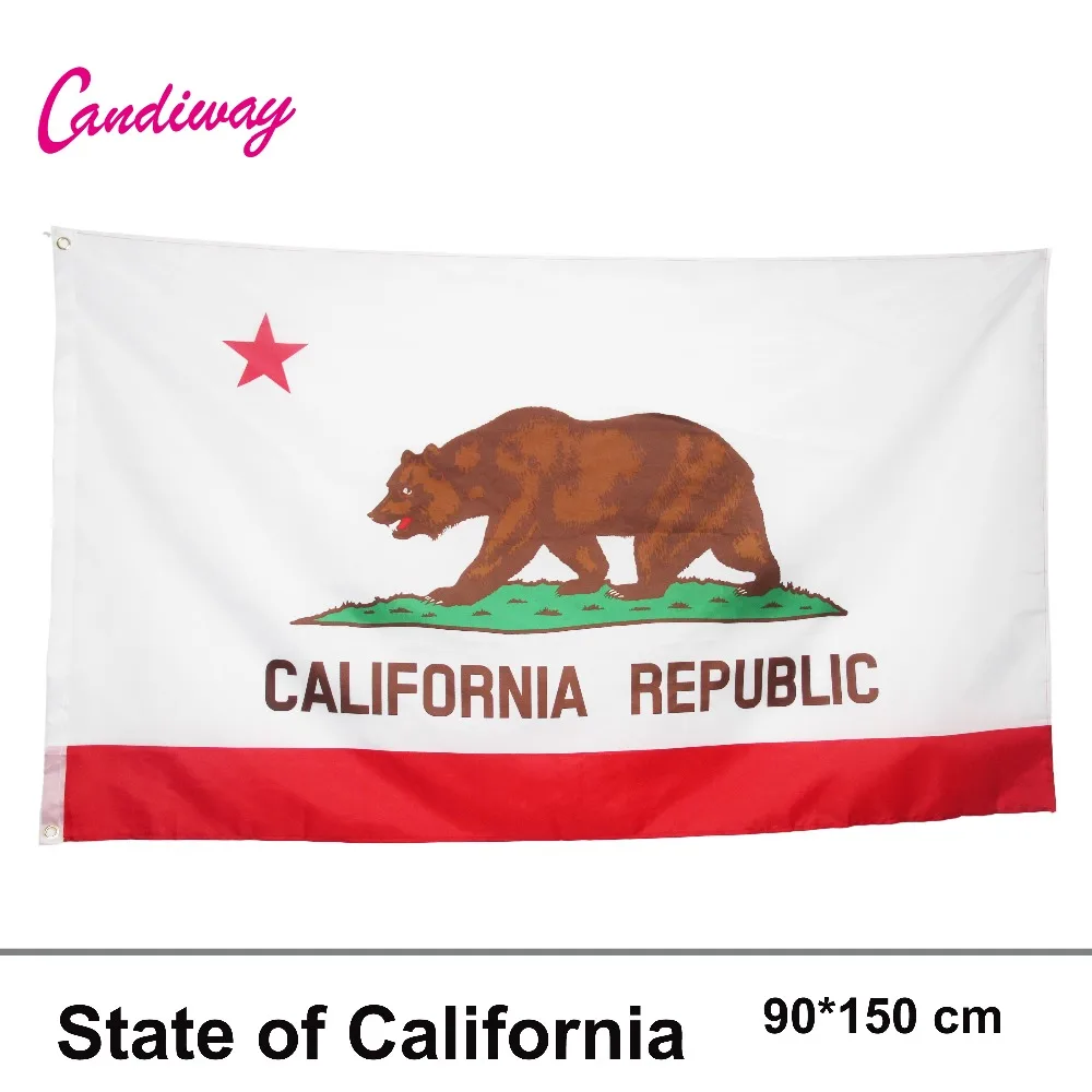 Флаг Калифорнии флаг США полиэстер фотообои новые флаги 90*150 см|california flag|flag usausa flag