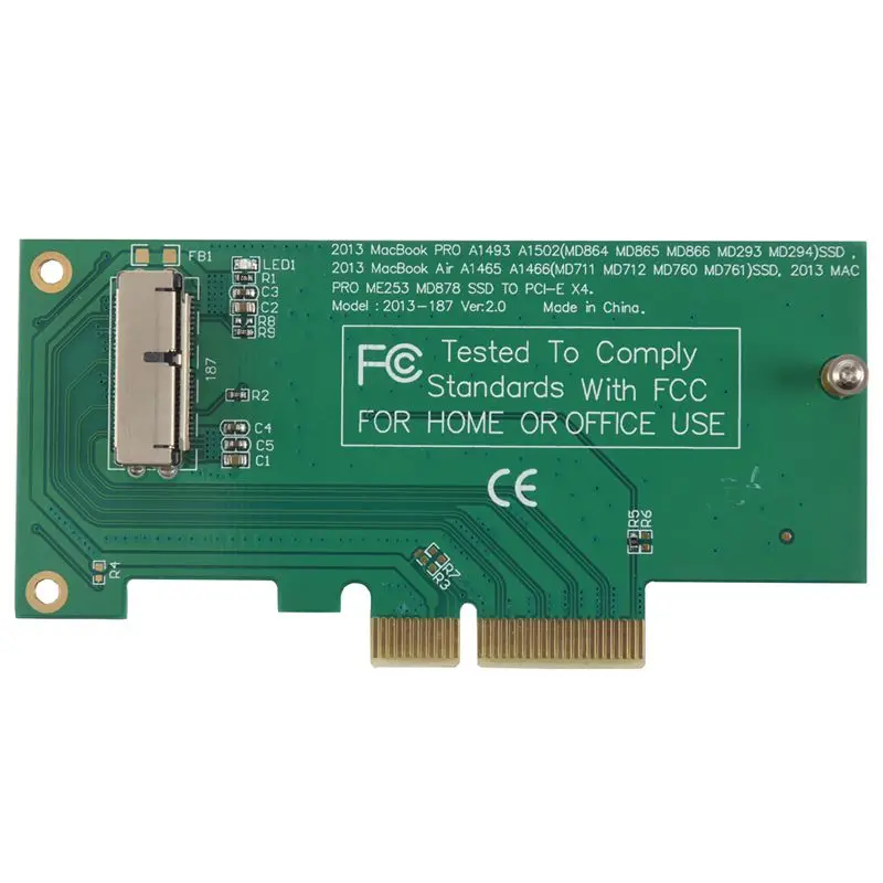 Новая карта адаптера для PCI E 4X a pple 2013 2014 M acBook Air Pro SSD|Кабели передачи данных| |