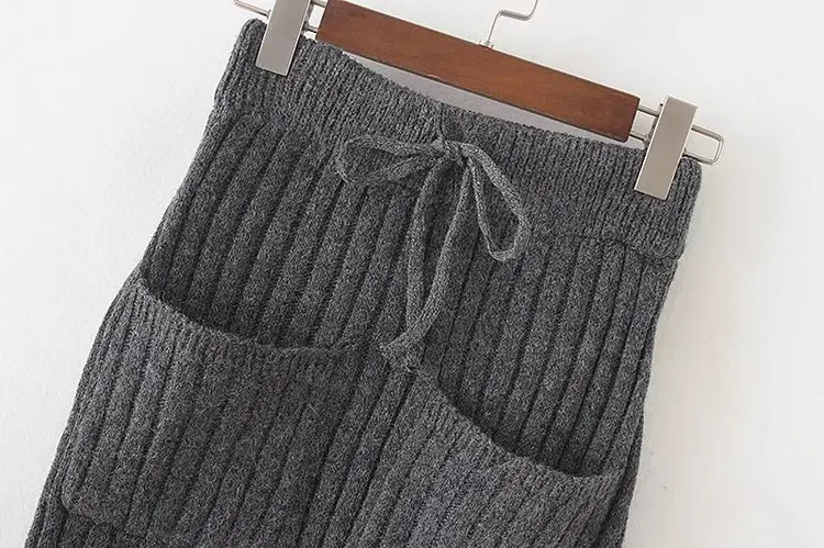 autumn winter women's elegant pencil knitted skirts slim tight hip skirt ladies floral printed long OL office | Женская одежда