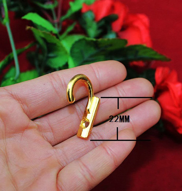 

50PCS Antique Golden color Coat Hat Single Mini Hook Robe hangers Decorative Closet Clothing Towel Hanger Furniture Hardware