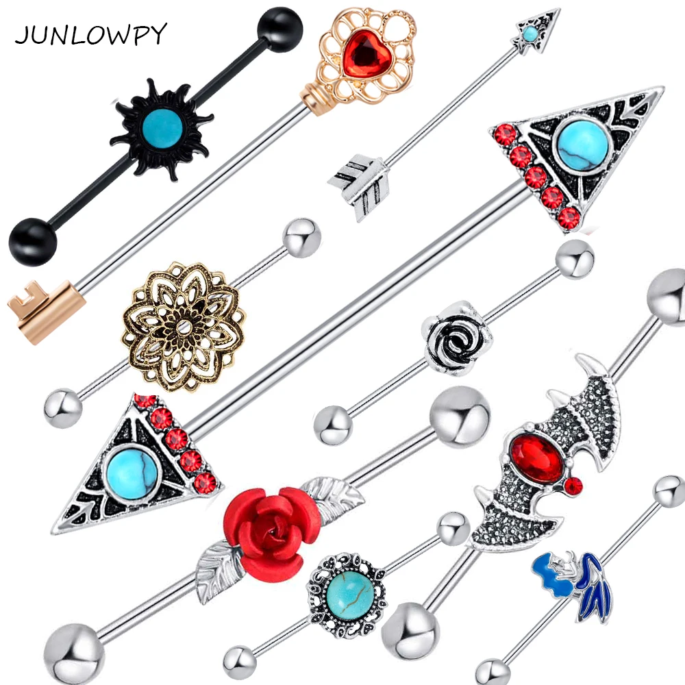 Серьги-штаны JUNLOWPY серьги в стиле индастриал для прокола хрящевой ткани 14 г