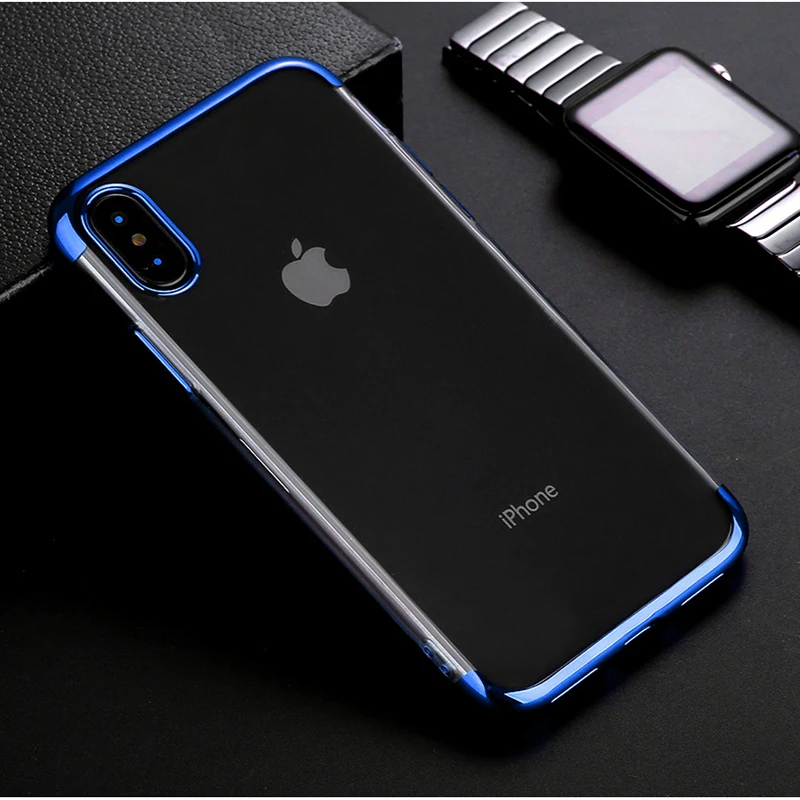 Чехол FlyTo для телефона iPhone 7 8 Plus силиконовые прозрачные чехлы X 6 6S мягкая задняя
