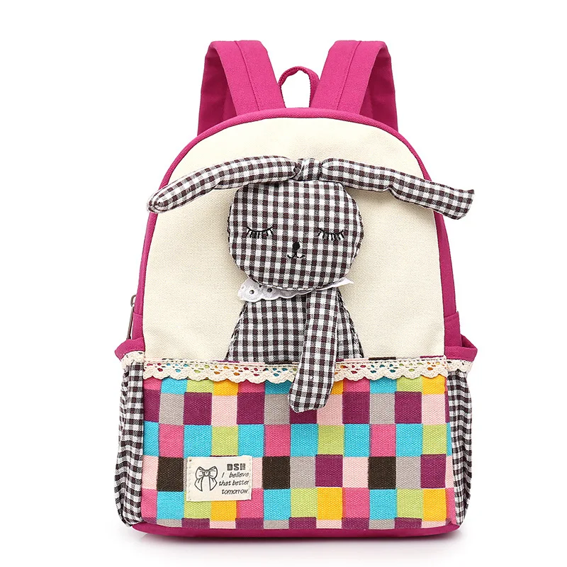 Школьный рюкзак для девочек, с милым мультяшным Кроликом, От 1 до 3 лет