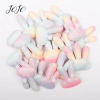 jojo bows 10pcs glitter patches shiny gradient rabbits apparel sewing patchwork diy hair bow accessories home textile decoration