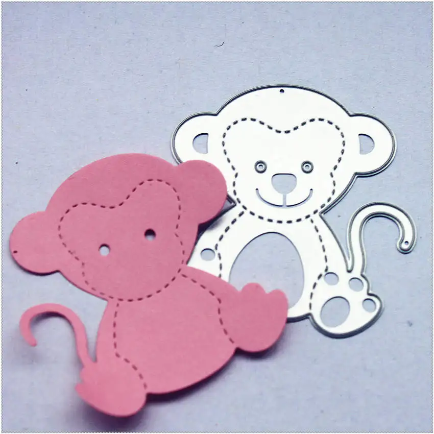 PANFELOU металлическое ремесло Милая обезьяна бумажные штампы для скрапбукинга/DIY