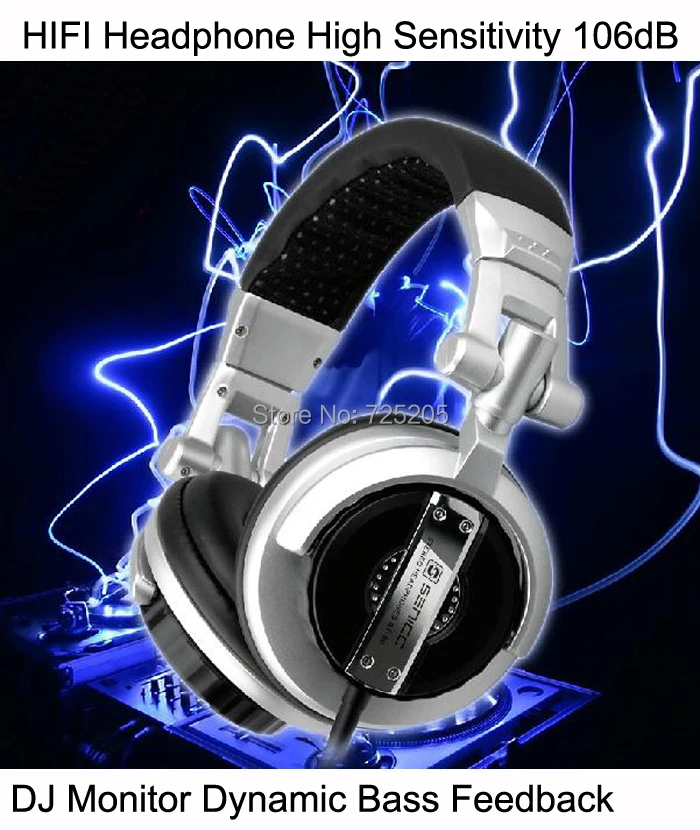 

HIFI Headphone Headset Impedance 32 ohms DJ Earphone 106dB Cable length 2.5m 3.5mm Audio Input 6.5mm Adaptor