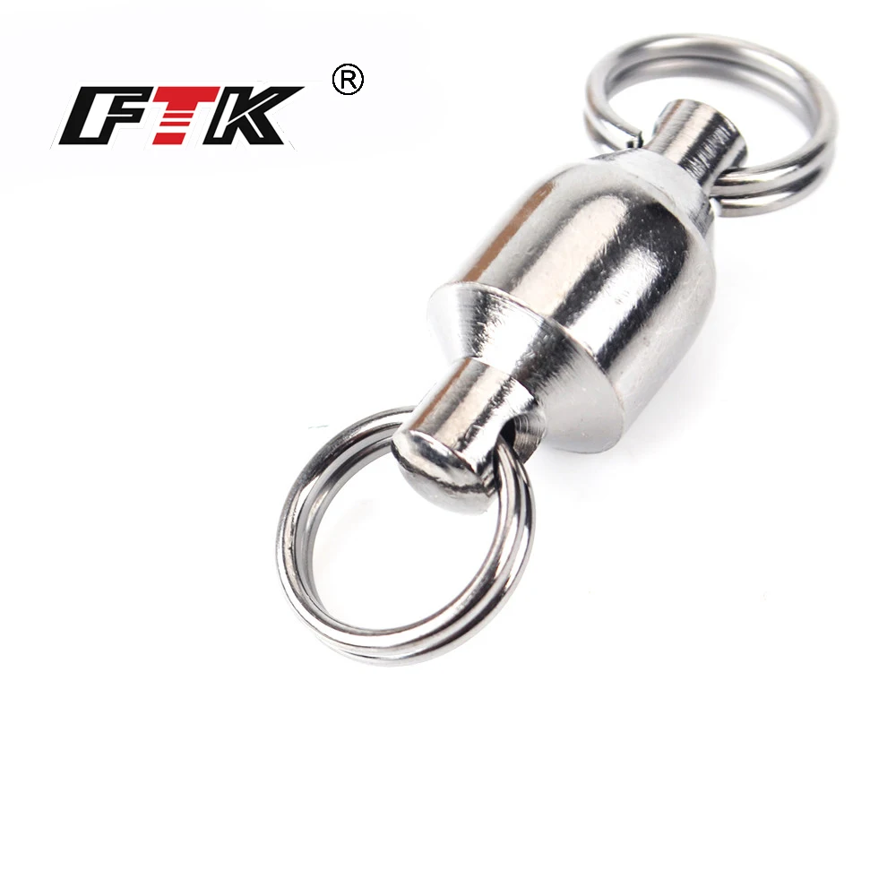FTK поворотный бренд 1 упаковка 1#-9# шарикоподшипник рыболовный поворотный с разъемным кольцом рыболовный крючок Приманка Разъем Pesca рыболовные снасти