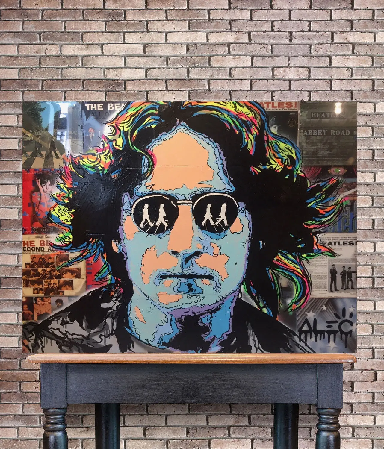 Алек монополии а ля Джон Леннон абстрактная живопись украшение на стену маслом