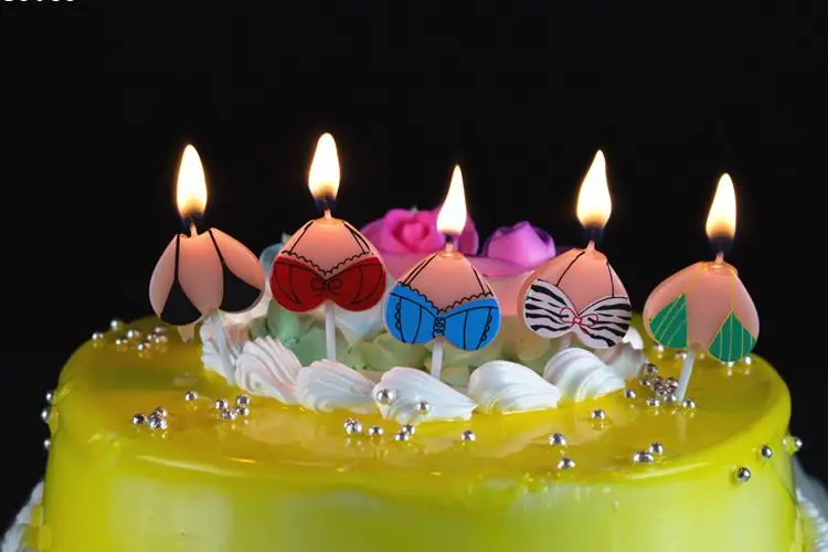 1 комплект мультфильм свечи для торта ко дню рождения chic Бикини с украшениями