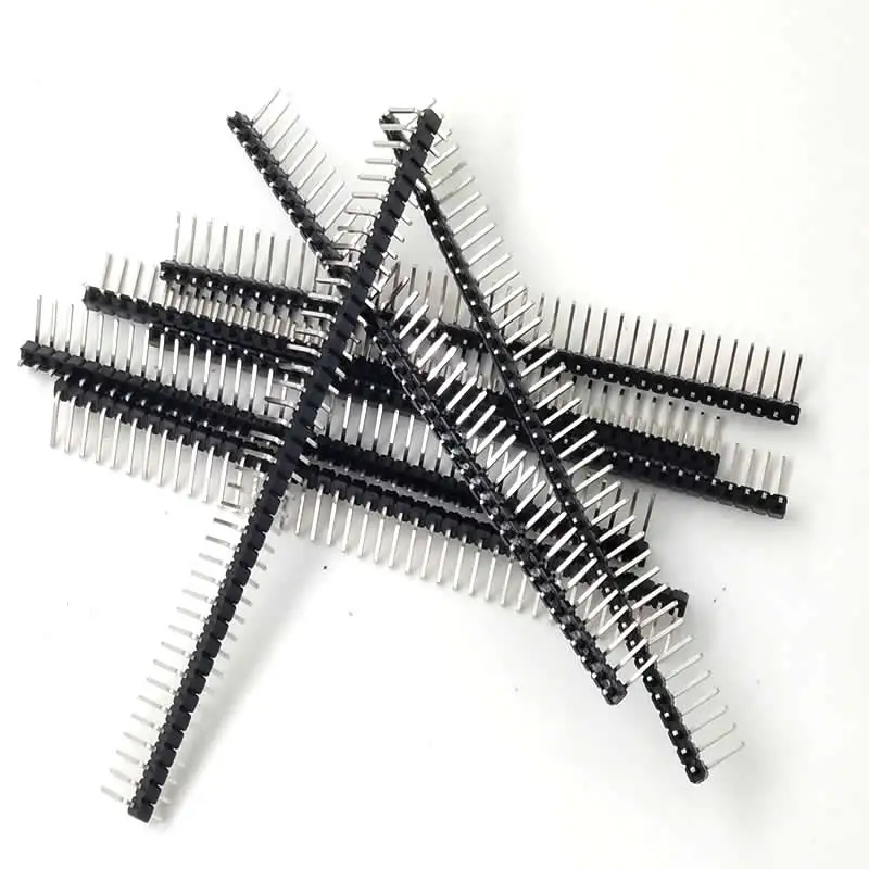 20 шт./лот прямоугольный штыревой разъем 2 54 мм Однорядный хрупкий 40 штырьков 1*40