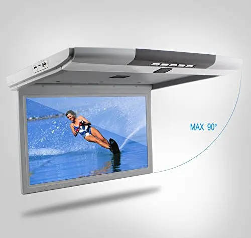 ЖК экран диагональю 15 дюймов 1080P автомобильный видеомонитор с откидной крышей