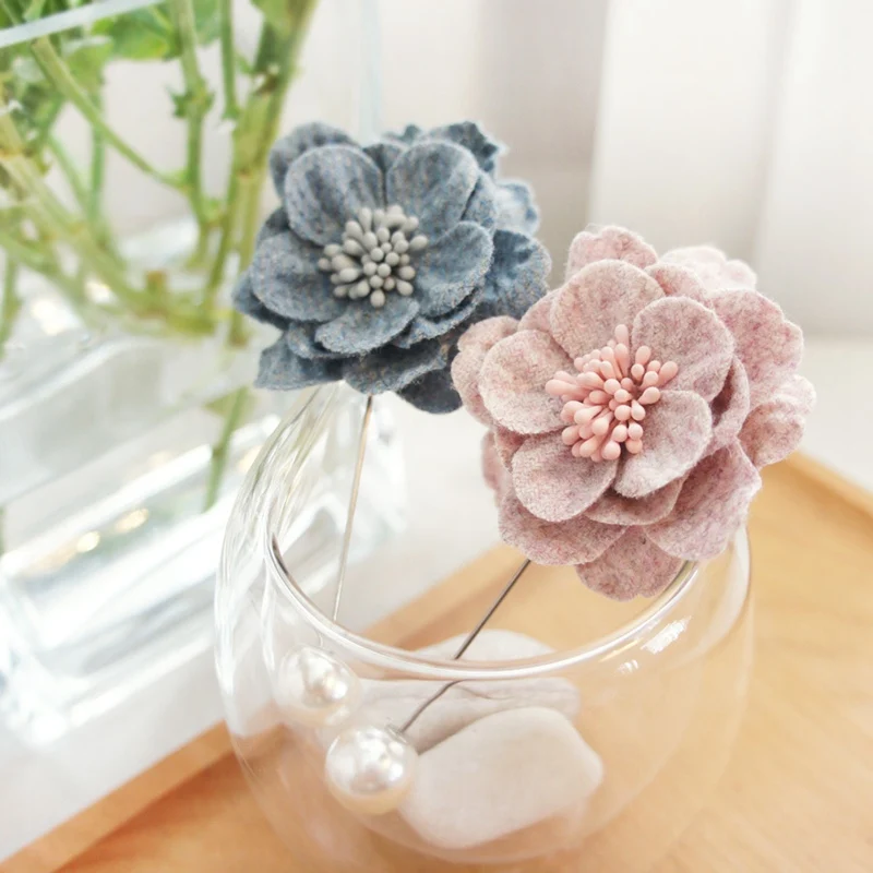 Высококачественная корейская мода новая ткань цветок лук брошь для кардигана