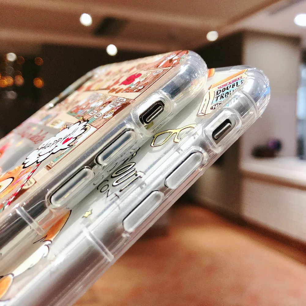 Чехол с милым чипом для iPhone 11 pro X XS MAX XR из мягкого ТПУ прозрачной белкой Brother чехол