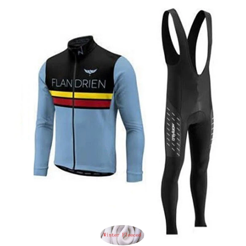 SET J Morvelo/ зимний комплект из теплого флиса с длинными рукавами, теплая одежда, Майо, ciclismo, велосипедная зимняя одежда для велоспорта Ropa de invierno - Цвет: SET J