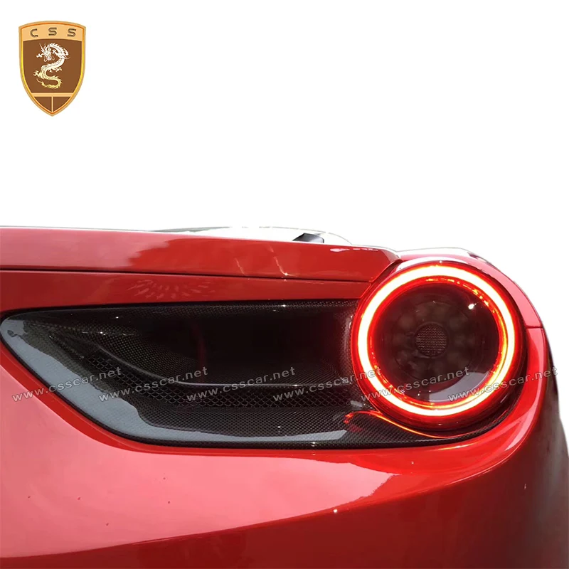 Задняя противотуманная фара из настоящего углеродного волокна для 488 GTB Spider аксессуары для модификации автомобиля