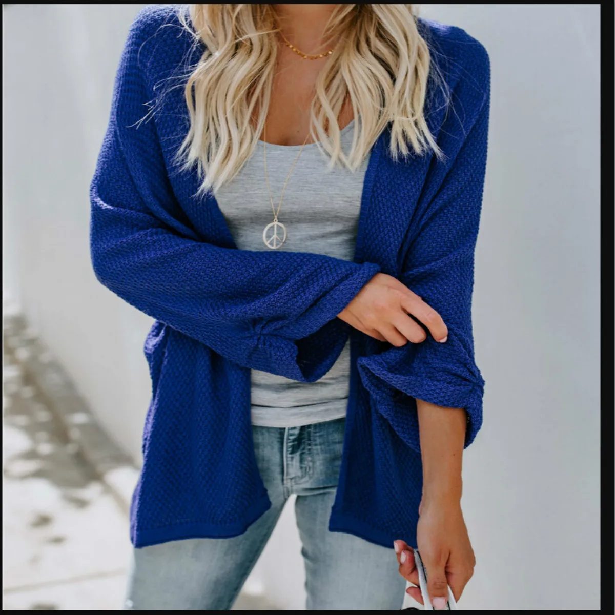 

Blouse Women Knitted Long Sleeve 2018 Autumn Casual Solid Pockets Cardigan Knitwear Jumper Blouse