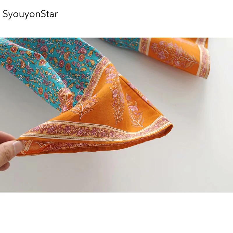 Женские комбинезоны в стиле бохо souyonstar летние богемном с цветочным принтом