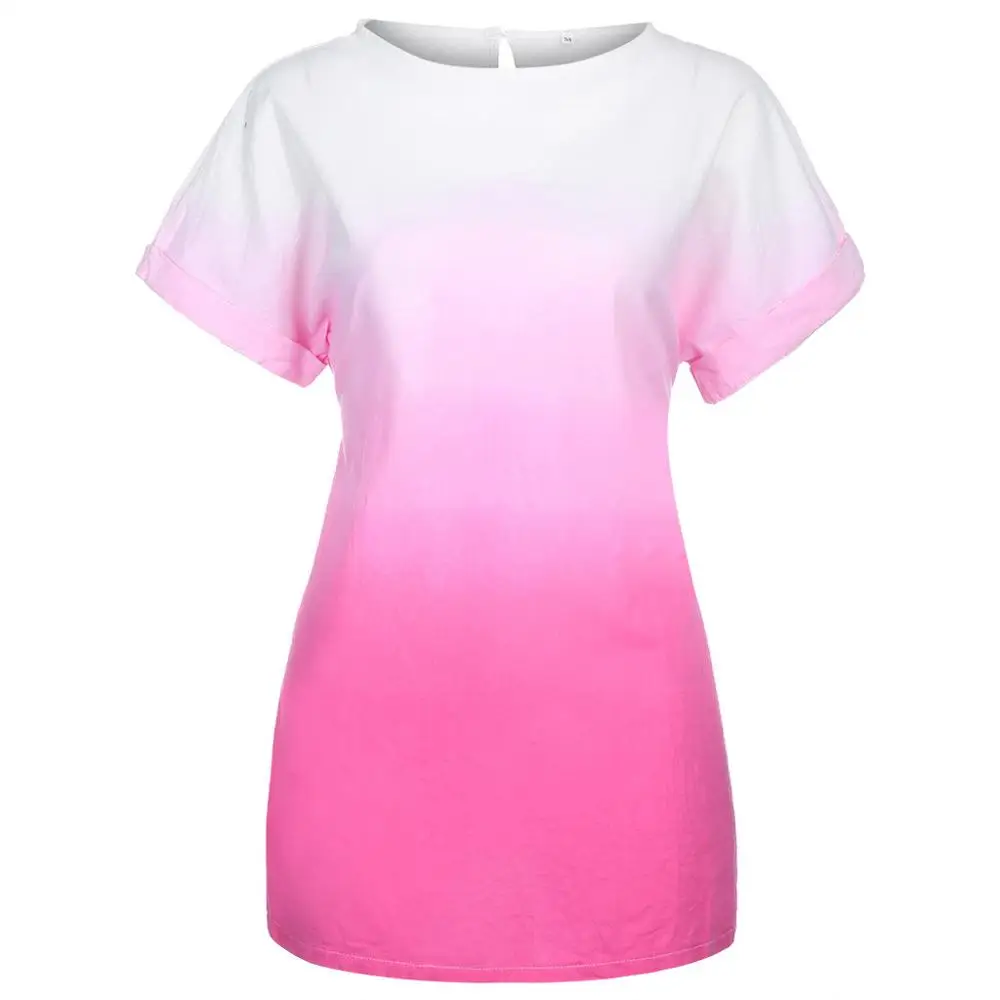 Женское свободное пляжное платье большого размера с круглым вырезом хлопковое