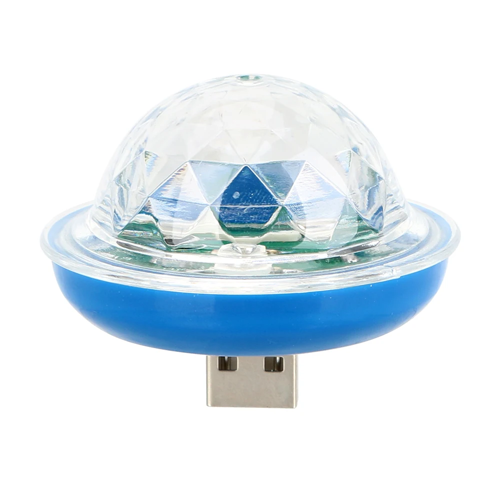 Синий YOSOLO UFO Форма Красочный волшебный шар USB светодиодный светильник для сцены Mini USB светодиодный вечерние светильник s интерьерное декоративное украшение - Название цвета: Синий