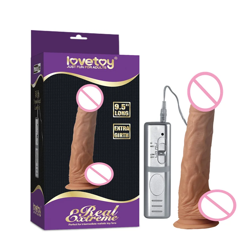 Lovetoy 9.5 дюйм(ов) Огромный Дилдо Реалистичные Пенис Секс-Игрушки для девушку Дик
