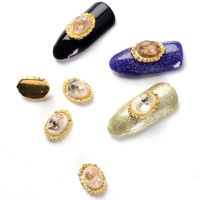 10 шт./лот украшения для дизайна ногтей подвески нефритовые камни ювелирный