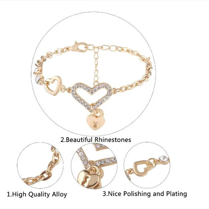 Новый дизайн милое сердце к сердцу полый кулон инкрустация маленькая