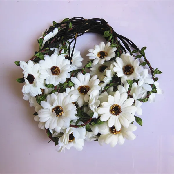 

2017 New Handmade wedding Bride Sunflower Flower Wreath Hair Accessory, Party Woman Fabric flower Crown Hair Accessory Hairband