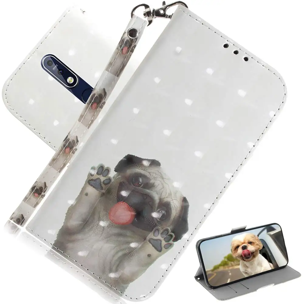 3D мультяшный чехол для Nokia 8,1 7,1 6,1 5,1 3,1 2,1 7 Plus крышка из искусственной кожи чехол-портмоне с откидной крышкой чехол для Nokia 4,2 3,2 для детей возрастом 2, 3, 5, 6, 8, 9