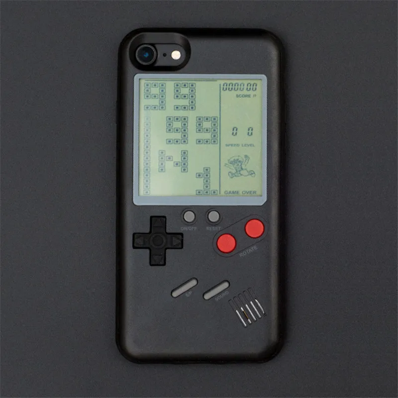 Чехлы для телефонов ETIMGA Gameboy Tetris iPhone X 6 plus 6s 7 8 Play Blokus защитная крышка игровой